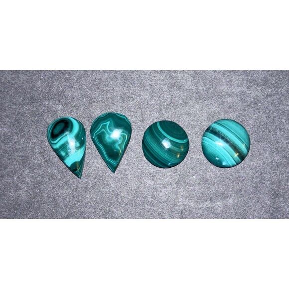 Jewelry - Vintage Cut And Polished Malachite Pieces From The Congo Jewelry Setting